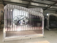 Puerta de acero de 20 pies, puerta de hierro forjado con galvanizado en caliente para entrada de Villa, jardín, puerta eléctrica de acero galvanizado