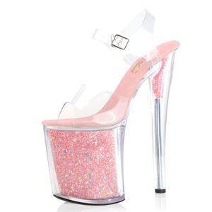 Nuove <span class=keywords><strong>Scarpe</strong></span> da Sposa <span class=keywords><strong>Rosa</strong></span> Lucide con <span class=keywords><strong>Tacco</strong></span> Alto 8 Pollici, <span class=keywords><strong>Scarpe</strong></span> con Piattaforma Luminosa 20cm, <span class=keywords><strong>Scarpe</strong></span> Sexy Fetish con Plateau - Product Image 4