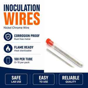 Aiguille d'inoculation en fil de nichrome, tige d'inoculation pour microbiologie, extracteur de mycélium fongique, outil de laboratoire pour la culture cellulaire - Product Image 1