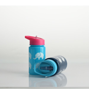 Los niños al aire libre 14OZ BPA libre Eco amigable <span class=keywords><strong>cantante</strong></span> capa botella de agua de plástico con paja - Product Image 3