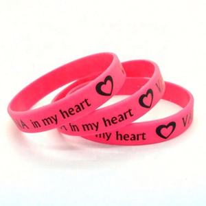 Pulsera de identificación personalizada al por mayor pulsera de silicona 20mm pulsera de goma luminosa deportiva - Product Image 2