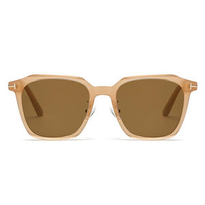 Gafas de Sol Cuadradas Ks 3783, Montura de PC, Lentes TAC con Protección UV400, Antideslumbrantes, Unisex, Color Beige, para Conducir y Uso en Exteriores - Product Image 4