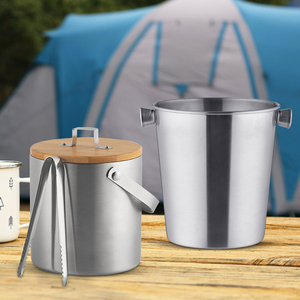 Tùy chỉnh thiết kế nhà máy bán buôn thép không gỉ Xô đá cho nước lạnh bia rượu sâm banh mát cho Đảng - Product Image 6