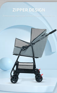 Poussette de luxe pliable 2026 à quatre roues pour animaux de compagnie, transporteur portable pour chats et chiens, modèle japonais - Product Image 3