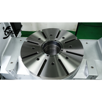 Table rotative CNC haute précision Tiger 400 mm 5 axes, engrenage à vis sans fin à double filetage d'origine Taïwan, frein hydraulique à enroulement, réglage 0,001