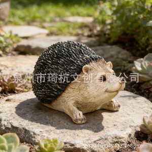 Hedgehog Figurines Resin Craft Lifelike Garden Home Decoration Outdoor Courtyard Decorative Animal <b>Statues</b> - Product Image 3
