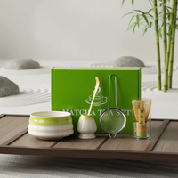 Ensemble de fouets à matcha personnalisé, style japonais, en céramique, avec bol à matcha et fouet, pour le café et le thé, cadeau