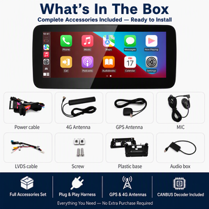 เครื่องเล่นวิดีโอติดรถยนต์พร้อมระบบนำทาง GPS ขนาด 10.25 นิ้ว สำหรับรถยนต์เมอร์เซเดส-เบนซ์ C W205/GLC-X25/<span class=keywords><strong>V</strong></span> W446 ปี 2015-2018 เครื่องเล่นสเตอริโอ DVD รองรับ CarPlay ความคมชัดสูง - Product Image 3