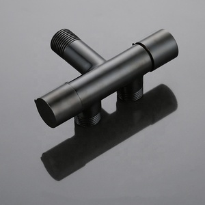 Luxe argent or noir robinet accessoires en laiton <span class=keywords><strong>douche</strong></span> <span class=keywords><strong>Angle</strong></span> Valve toilette contrôle inverseur Valve pour salle de bain - Product Image 5