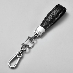 Crocodile Leather <b>Car</b> Keychain Zinc Alloy Luxury Key Pendant For Men And Women - Product Image 2