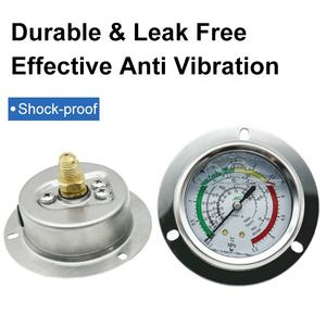 Soğutma ünitesi için 1/4 SAE bağlantı SUS304 silikon veya gliserin dolum yağ basınç göstergesi - Product Image 5