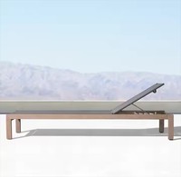 Chaise longue de piscine extérieure commerciale avec structure en aluminium, mobilier de relaxation pour hôtels, complexes hôteliers, villas de plage et projets.