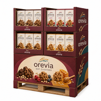 Présentoir en carton personnalisé avec logo imprimé pour les collations emballées, les aliments pour le petit-déjeuner, les produits d'épicerie, la merchandising en supermarché