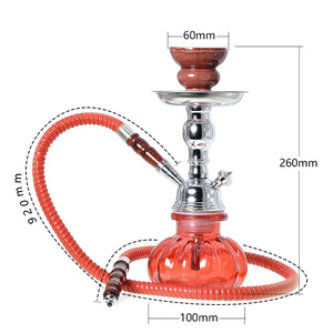 Nueva Cachimba JC JC-512 de Alta Calidad, Tamaño Pequeño, Tubo Único, Estilo Egipcio Clásico, Vidrio para Fumar, Acero Inoxidable, Color Morado - Product Image 4