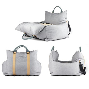 Multifunktions-Hunde autos itz Reise Hunde bett mit sicherem Gürtel und Hunde leine; Wasserdichter Resist Pet <span class=keywords><strong>Carrier</strong></span> mit individuellem Logo - Product Image 4