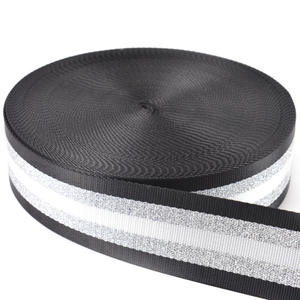 REWIN-correas <span class=keywords><strong>de</strong></span> hombro para bolso, correas <span class=keywords><strong>de</strong></span> nailon Multicolor <span class=keywords><strong>de</strong></span> 38mm y 50mm con patrón <span class=keywords><strong>de</strong></span> rayas y purpurina plateada, venta al <span class=keywords><strong>por</strong></span> mayor - Product Image 2