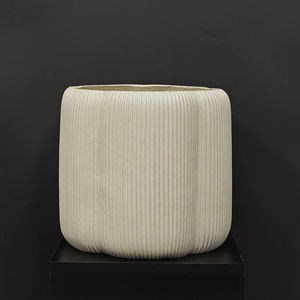 Morden logotipo personalizado decorativo fibra mate arcilla bonsái <span class=keywords><strong>maceta</strong></span> al aire libre para jardín sala de estar balcón decoraciones de escritorio - Product Image 3