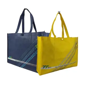 Großhandel mehrfarbige nicht gewebte Einkaufstasche Fabrik preis für Pp Vliesstoff Tasche benutzer definierte Einkaufstaschen Logo gedruckt