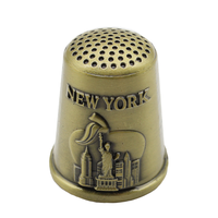Souvenir USA New York, protège-doigt en métal, protège-aiguille à coudre