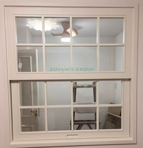 Finestre scorrevoli in lega di alluminio a ghigliottina singola, stile americano moderno, a doppio vetro Low-<span class=keywords><strong>E</strong></span>, con zanzariera in acciaio inossidabile per villa - Product Image 4