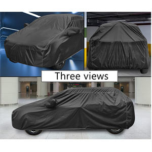Housse de voiture en tissu non tissé 100 % imperméable 4 mil, protection UV 90 %, rejet IR 60 %, ventilation, garantie 1 an, gris - Product Image 6