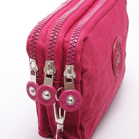 Dompet Kanvas Mini Wanita, Tas Tangan Resleting, Dompet Kanvas Pendek Anti Air untuk Pelajar dan Olahraga, Dompet Nilon