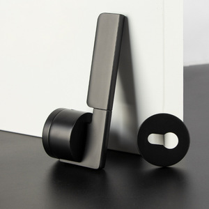 Maniglie <span class=keywords><strong>per</strong></span> Porte in Lega di Alluminio Stile Semplice, Elettroplaccate, Facili da Installare, Nere, <span class=keywords><strong>per</strong></span> Edifici Residenziali e Condomini - Product Image 5