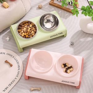 Joyous Time Pet Feeding Station Stainless Steel Bowls Non-Slip Elevated Cat Dog Bowl Set For Meal Time - Product Image 3