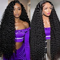 Perruque sans colle 13x6 pré-coupée en dentelle HD, perruque frontale complète en cheveux vierges bruts, perruque en cheveux humains ondulés profonds/ondulés en dentelle HD 13x4