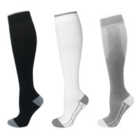 Chaussettes de compression légères rayées en viscose de bambou 20-30 mmHg pour femmes et hommes
