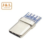Conector de cargador Usb 3,1 tipo C de alta calidad, conector Usb macho tipo C, conector DIP macho Micro B