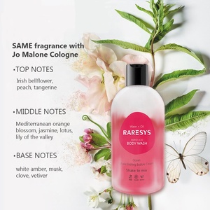 Raresys douche bain combo Oud Musk bain moussant liquide <span class=keywords><strong>parfum</strong></span>é acide hyaluronique pour bain amusant et soins du corps fonctionne Shower Shake - Product Image 5