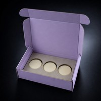 Boîte cadeau de savon mat violet lilas, boîte pliante pour envoi postal, logo en feuille d'argent, savon artisanal personnalisé, emballage de luxe