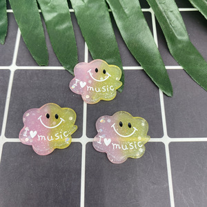 100 pièces/sac souriant nuage résine breloques Cabochon pour Slime remplissage maison de poupée bricolage artisanat coque de téléphone réfrigérateur décoration - Product Image 5