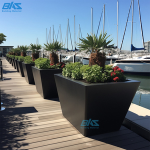 Grandes jardinières en aluminium au design moderne Trou de drainage pour maison jardin usage commercial intérieur extérieur aménagement paysager patio décor - Product Image 2