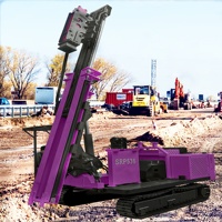 Machine de piquage de pieux sur chenilles pour garde-corps, équipement de piquage de pieux rotatif à 360 degrés pour forage