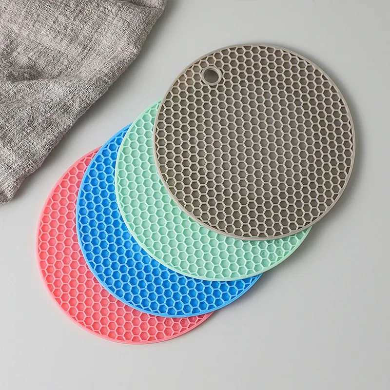 Wholesale Silicone Coaster Trivets Glass Holder Silicone Soft Rubber Round Tea Cups & Coasters