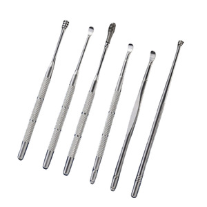 Juego de 6 piezas de limpiadores de oídos de acero inoxidable con mecanismo de resorte giratorio, directo de fábrica. - Product Image 4