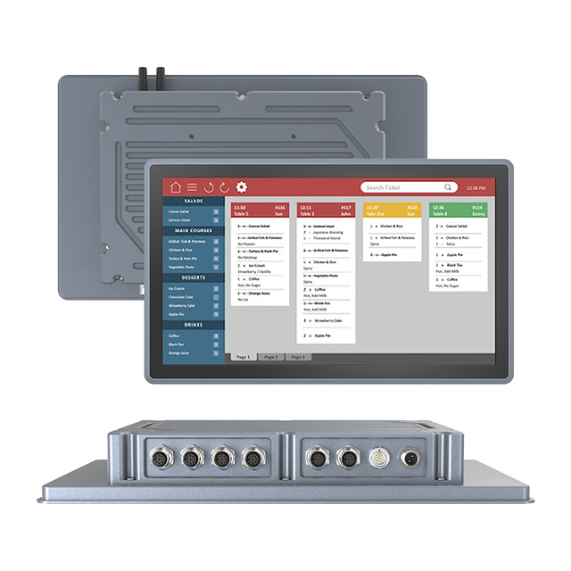 21.5 Inch Restaurant Kds Kitchen Display Touch Screen Industrial All in One PC IP65 Waterproof Dustproof Industrial Panel PC
