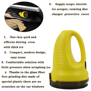 Scrape A Round Ice Scraper Yellow ABS Material For Car Windshield Snow Removal - Product Image 2