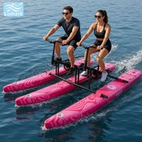 Pédalo flottant plat de style SUP pour 2 personnes, avec cadre en aluminium, idéal pour les sports nautiques en extérieur, facile à ranger, de Chine, Lumark