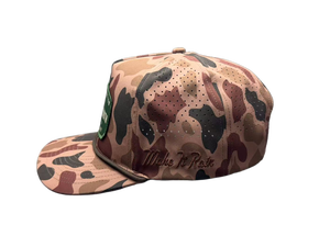 OEM biểu tượng tùy chỉnh 5 tấm Polyester/Spandex Camo Snapback hiệu suất hat Rope hat với dệt vá Side Logo Thêu - Product Image 3