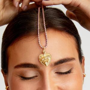 Collar de Bisutería Bohemia BJB0526N, Collar de Latón Chapado en Oro con Esmalte y Circonitas, Diseño de Chica del <span class=keywords><strong>Tarot</strong></span>, para el Verano - Product Image 5