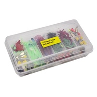 Kit de pêche en gros de 141 leurres et appâts, multi-espèces, pour la pêche en eau douce et en mer depuis le bateau, adapté au bar, au saumon, au marlin, au cabillaud en rivière