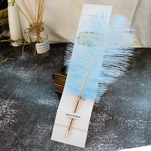 Pluma de avestruz antigua de alta calidad, pluma de pluma para firma de <span class=keywords><strong>boda</strong></span> - Product Image 4