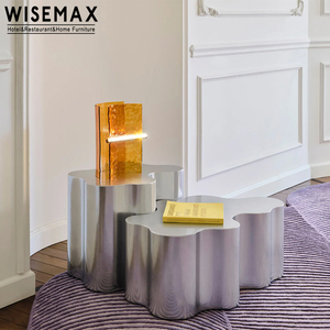 Wisemax đồ nội thất sang trọng Thiết kế phòng khách đồ nội thất ghế sofa trung tâm bảng hiện đại kim loại thép không gỉ cây thân Bàn cà phê - Product Image 2