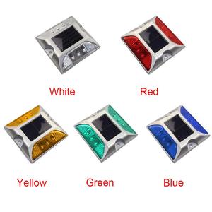 Luces Solares para Jardín y Camino, Cuadradas, Reflectantes, Impermeables IP68, con LED RGB Blanco Cálido, Batería, Panel Solar de Aluminio, Tipo Ojo de Gato - Product Image 4