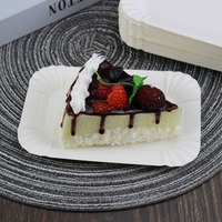 Plateaux en papier à gâteau en vrac jetable Rectangle blanc boîte à gâteau en carton alimentaire sûr anniversaire porte-desserts événement restauration fournitures