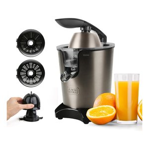 Presse-agrumes électrique BXCJ350E 350W en acier inoxydable et noir - Presse-agrumes efficace pour des jus d'agrumes frais - Product Image 2