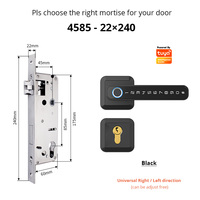 Comercial Tuya TTlock App Control remoto Palanca inteligente Manija Bloqueo Tarjeta de huellas dactilares Código Clave Control DE ACCESO Cerradura inteligente
